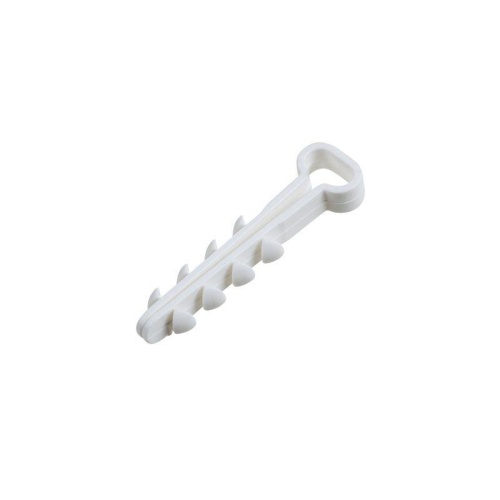 Дюбель-хомут нейлоновый прямоугольный 5-8мм бел. (уп.100шт) | код 07-4608 | Rexant