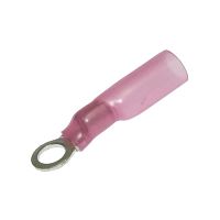 Наконечник кольцевой изолированный RUICHI RV1.25-4 HST, 19 А, 22-18 AWG, красный, латунь луженая | код 108141 | Ruichi