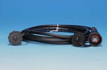 Патч-корд промышленный U/UTP IP67 категория 5e с защитными крышками 5 м черный, Hyperline PC-IE-LPM-UTP-RJ45-RJ45-C5e-5M-BK | код 46527 | Hyperline