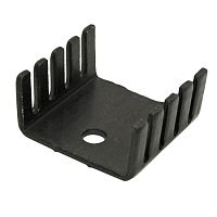 Радиатор охлаждения воздушный U-типа RUICHI 718A, алюминиевый с чернением | код 69927 | Ruichi