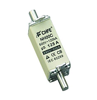 Вставка плавкая NH000, 100A, 500VAC, 120kA, тип gG | код NH000-100GG | CHFE