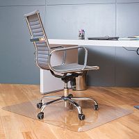 Коврик защитный напольный BRABIX, поликарбонат, 100x120 см, глянец, 1 мм, 604846 | код 604846 | BRABIX