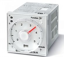 Таймер мультифункциональный (AI, DI, GI, SW, BE, CE, DE), функции SET, RESET, монтаж на панель или в розетку, 11-штырьковый разъем, питание 24…230В АС/DC, 2CO 8A, регулировка времени 0.05с…100ч, степень защиты IP40 | код 880202300002 | FIND