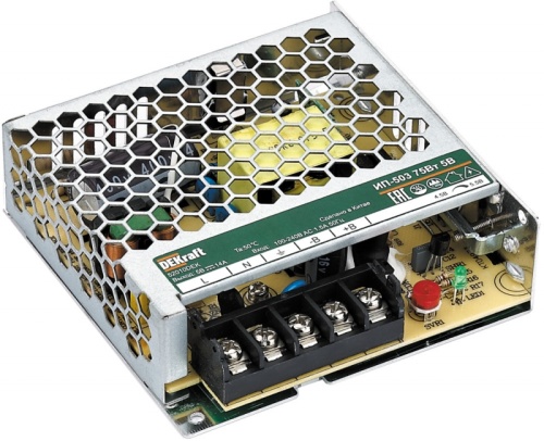 Импульсный источник питания 100Вт 5В 18А ИП-503 | код 52015DEK | DEKraft