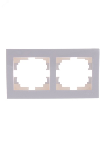 Рамка RAIN 2-ая горизонтальная белая с боковой вставкой | код 703-0202-147 | Lezard