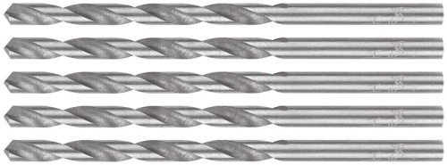 Сверла по металлу HSS, угол заточки 118град, 3,0X61 мм, (5 шт.) | код 35555М | FIT фото 6