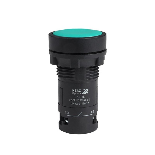 Кнопка OptiSignal Compact D22 C7-P-311 зеленая 1НО+1НЗ XB7NA35 | код 362044 | КЭАЗ