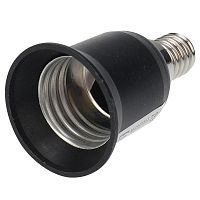 Переходник цокольный E14-E27 черн. | код 11-8871 | Rexant