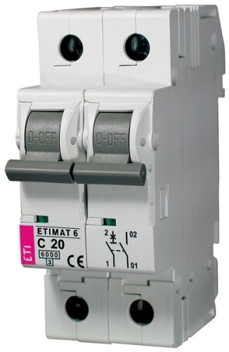 Автоматический выключатель ETIMAT 6 1p+N С 20А (6 kA) | код 002142517 | ETI Автоматический выключатель ETIMAT 6 1p+N С 20А (6 kA) | код 002142517 | ETI