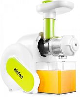 Соковыжималка шнековая Kitfort KT-1110-1 150Вт белый/зеленый | код 1120198 | KITFORT