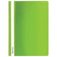 Скоросшиватель пластиковый BRAUBERG, А4, 130/180 мкм, салатовый, 228674 | код 228674 | BRAUBERG