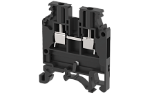 Клемма проходная винтовая 2,5 мм2, на 2 подключения, черная KUT2.5N-BK | код 1102010005 | Elmex