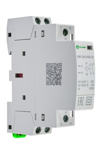 KM1.20.0.024.32 Модульный контактор 2НО контакта 32А (~/= 24В AC/DC) | код KM120002432 | РЕЛЕОН KM1.20.0.024.32 Модульный контактор 2НО контакта 32А (~/= 24В AC/DC) | код KM120002432 | РЕЛЕОН