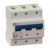 Выключатель автоматический трехполюсный OptiDin BM125 80А C 10кА (BM125-3C80-8ln-УХЛ3) | код. 138543 | КЭАЗ 