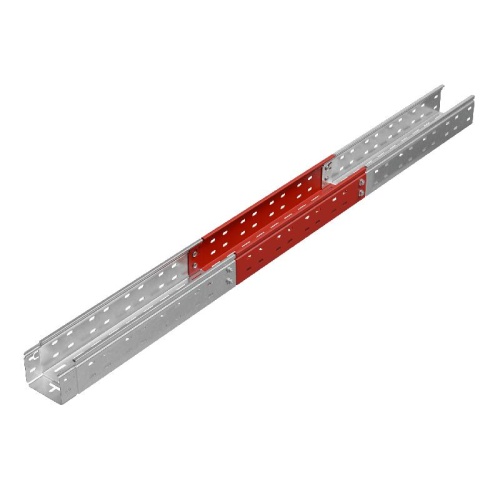 Лоток листовой перфорированный 100х80 L3000 сталь 1.5мм "БЫСТРЫЙ МОНТАЖ ПЛЮС" LPplus80-100-1.5-3000 оцинк. КМ PL0238 фото 3