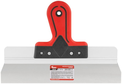 Шпатель фасадный Профи, нержавеющая сталь, прорезиненная ручка 300 мм | код 6424 | FIT фото 3