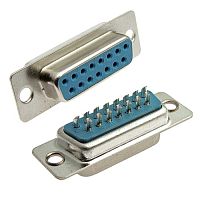 Разъём D-SUB RUICHI DB-15F, 15 контактов | код 54948 | Ruichi