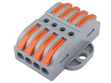 Строительно-монтажная клемма (проходная) СК-224 (0.4-2.5мм2 и 0.5-4.0мм2) HLT | код 081-19-067 | HLT