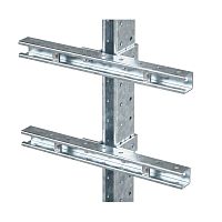 Комплект монтажных профилей на стойку для крепления 4 оболочек болтами М8х80 16 шт. , горячеоцинкованный, длина 600 мм | код EX-D4SPR06U | DKC