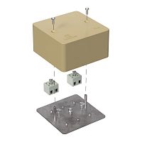 Коробка огнестойкая для кабель-канала 40-0460-FR2.5-4 Е15-Е120 RAL1001 85х85х45 (44 шт/кор) Промрукав | код 40-0460-1001-FR2.5-4 | ПРОМРУКАВ