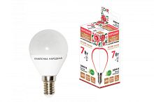 Лампа светодиодная FG45-7 Вт-230 В-3000 К–E14 Народная | код SQ0340-0185 | TDM НАРОДНЫЙ