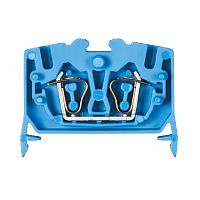 Проходная клемма, тип фиксации провода: пружинный, номинальное сечение: 2,5 мм кв., 24А, 800V, ширина: 5 мм, цвет: синий, тип монтажа: DIN 35 | код 56.703.0553.6 | Wieland