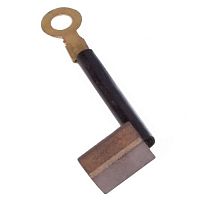 Графитовая щетка для электродвигателя с изолятором токоведущего провода RUICHI, 28 мм, боковое присоединение, Cu-C | код 109916 | Ruichi