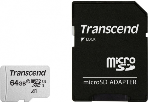 Флеш карта microSDXC 64GB Transcend TS64GUSD300S-A + adapter | код 1101939 | Transcend