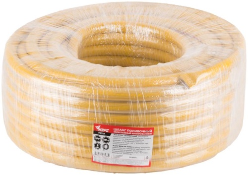 Шланг поливочный трехслойный армированный, желтый 3/4''x2.2 ммx50 м | код 76319 | FIT фото 3