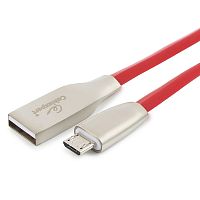 Кабель USB 2.0 Cablexpert CC-G-mUSB01R-1M, AM/microB, серия Gold, длина 1м, красный, блистер | код CC-G-mUSB01R-1M | Cablexpert