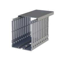 555 6080, KKD 6080, Перфорированный короб с крышкой, 60x80 (ШxВ) Серый | код 0.0.0.5.556080 | KLEMSAN