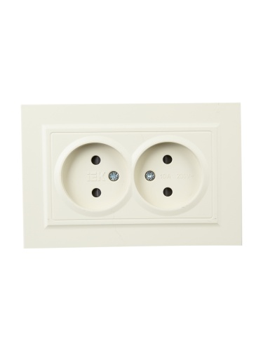 BRITE Роз. 2-я без з/к с з/ш 10А в сб. РСш12-2-БрКр беж. IEK | код BR-R23-10-K10-F | IEK фото 5