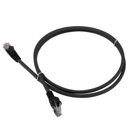 Патч-корд LANMASTER LSZH UTP кат.5e, 5.0 м, черный | код LAN-PC45/U5E-5.0-BK | LANMASTER