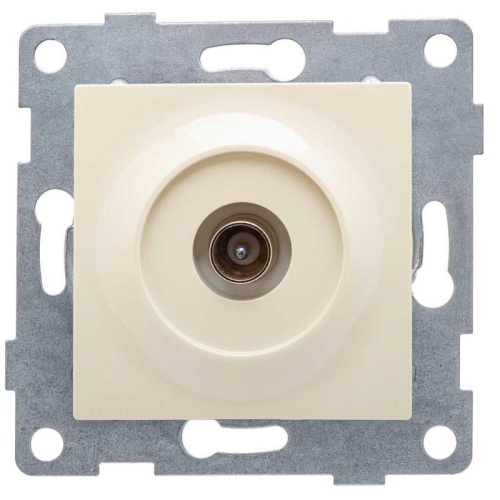 Розетка телевизионная TV 1-м СП Ugra механизм беж. | код С11А1-003 | GUSI