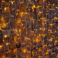 Гирлянда Светодиодный Дождь 2х1,5м, постоянное свечение,прозрачный провод, 230 В, диоды ЖЁЛТЫЕ | код 235-301 | NEON-NIGHT