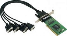 Плата CP-104UL-T Universal PCI, 4-port RS-232, 921.6 Kbps, w/o cable, t:-40/+85 | код 00-06033215 | MOXA