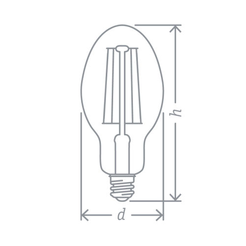 Лампа светодиодная филаментная высокомощная 14 339 NLL-ED90-18-230-840-Е27-CL 18Вт прозрачная 4000К нейтр. бел. E27 3000лм 176-264В Navigator 14339 фото 3 Лампа светодиодная филаментная высокомощная 14 339 NLL-ED90-18-230-840-Е27-CL 18Вт прозрачная 4000К нейтр. бел. E27 3000лм 176-264В Navigator 14339 фото 3