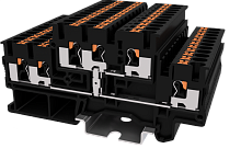 TPD2.5-3-PV Клемма TP, двухуровн. с уравн. потенц. 3 подл. на слой, на DIN-рейку SP35, SP7.5, Push-in, сеч.2.5 мм?, черн., шт | код TPD2.5-3-PV | SUPU