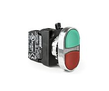 Кнопка сдвоенная красно-зеленая (1НО+1НЗ) (CM) | код CM102K20KY | EMAS