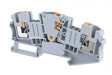 Клемма проходная PUSH-IN 6 мм2, с размыкателем, на 2 подключения, хаки PQD6-KHAKHI | код 3104120006 | Elmex