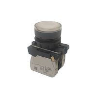 Кнопка КМЕ4511мЛС-220В-белый-1но+1нз-цилиндр-индикатор-IP54-КЭАЗ | код 354468 | КЭАЗ