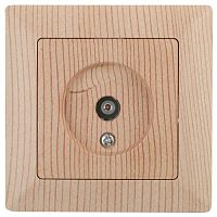 Розетка TV одиночная, СУ, Solo, сосна, 4-301-11 | код Б0043374 | ЭРА