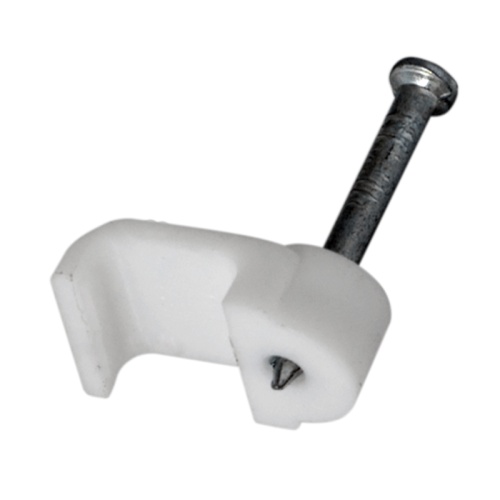 Крепеж кабеля плоский 8 х 3 мм, белый (упак. 20 шт) REXANT | код 07-4207-20 | REXANT