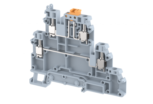 Клемма проходная винтовая 4 мм2, двухуровневая, с размыкателем, на 4 подключения, зеленая TQK4-2T-GREEN | код 1203340003 | Elmex Клемма проходная винтовая 4 мм2, двухуровневая, с размыкателем, на 4 подключения, зеленая TQK4-2T-GREEN | код 1203340003 | Elmex