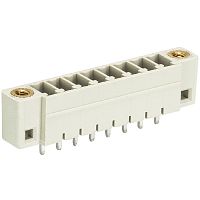 Вилочный разъем, вертикальный, на плату, с монтажными фланцами, шаг 3,5 мм, 6 полюсов, фиксация на плате пайкой, 250V, 8А, без маркировки, цвет: серый, серия 8513 S GF | код 25.646.3653.0 | Wieland