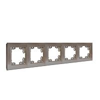 Рамка 5-м Афина стеклянная мокко UNIVersal 2288