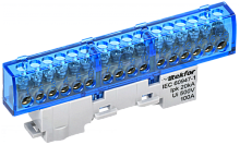 TEKFOR Шина N ноль изолированная на универсальном держателе 6х9-16-С IEK | код TF-NN10-16-KL-K07 | IEK