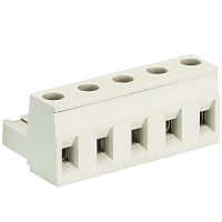 Розеточный разъем, угловой, на кабель, шаг 7,5 мм, 5 полюсов, номинальное сечение: 2,5 мм кв., винтовая фиксация провода, 690V, 12А, с маркировкой, цвет: серый, серия 8313 B | код 25.360.3553.0 | Wieland