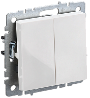 BRITE Выключ. 2-кл. прох. 10А ВС10-2-6-БрБ бел. | код BR-V22-0-10-K01-PRO | IEK