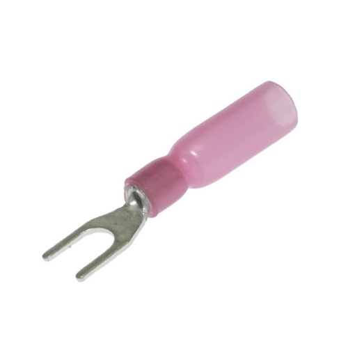 Наконечник кабельный вилочный изолированный RUICHI SV1.25-4 HST, 19 А, 22-18 AWG, красный, латунь луженая | код 108127 | Ruichi Наконечник кабельный вилочный изолированный RUICHI SV1.25-4 HST, 19 А, 22-18 AWG, красный, латунь луженая | код 108127 | Ruichi